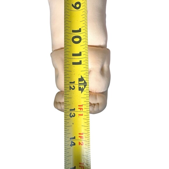 Cabbage Patch Kids Doll 1989 VTG Blonde Tufted Hair Blue Eyes Pink Romper Diaper - Picture 4 of 12